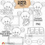 Koala ClipArt - Cute School Koala Bears Graphics - Commercial Use - PNG