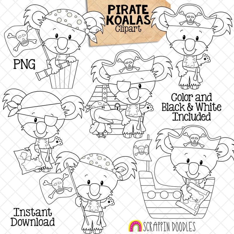 Koala ClipArt Bundle - Koala Bears Graphics - Commercial Use PNG