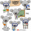 Koala ClipArt - School Science Koala Bears Graphics - Commercial Use PNG