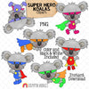 Koala ClipArt - Super Hero Koala Bears Graphics - Commercial Use PNG