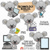 Koala ClipArt - Technology Computer Koala Bears Graphics - Commercial Use PNG