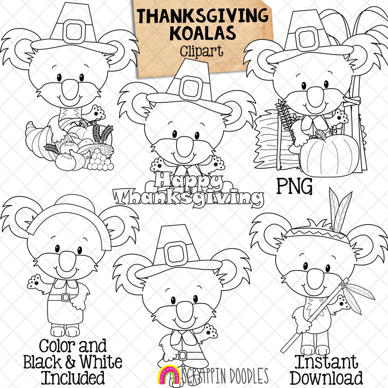 Koala ClipArt Bundle - Koala Bears Graphics - Commercial Use PNG