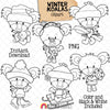 Koala ClipArt - Winter Seaonal Koala Bears Graphics - Commercial Use PNG