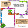 Leap Year Clip Art - Leap Day Frog Clipart - February 29th - Commercial Use PNG Sublimation