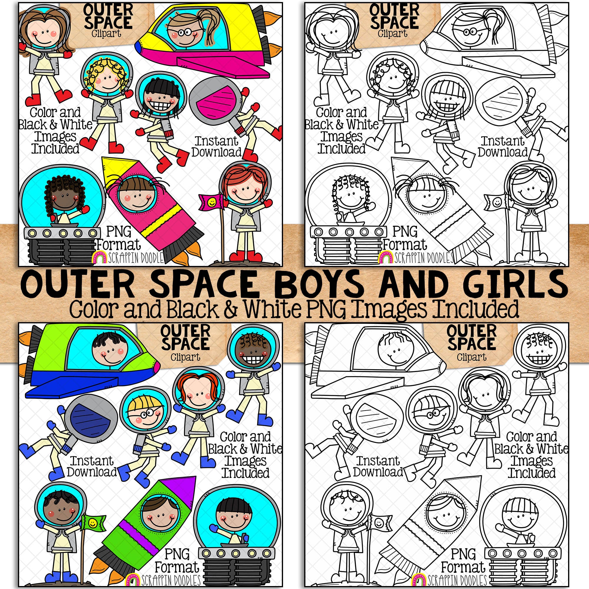 Doodle Kids ClipArt Bundle #4 – Scrappin Doodles