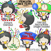 Penguin New Year ClipArt - Winter Baby Penguin - Penguins Celebrating New Years Eve - Penguins Posing - Standing - Sitting - Hugging - Happy - Commercial Use PNG