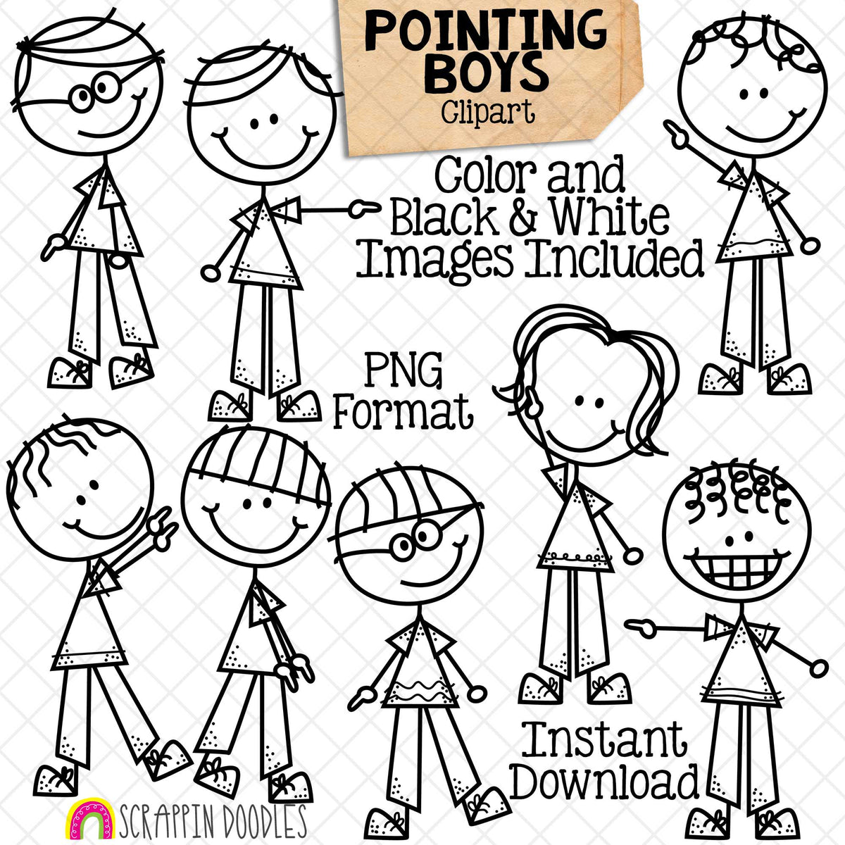 Pointing Clipart - Doodle Boys - Pointing Stick Figure Clip Art - Kids – Scrappin Doodles pointing-clipart-doodle-boys-pointing-stick-figure-clip-art-kids-scrappin-doodles