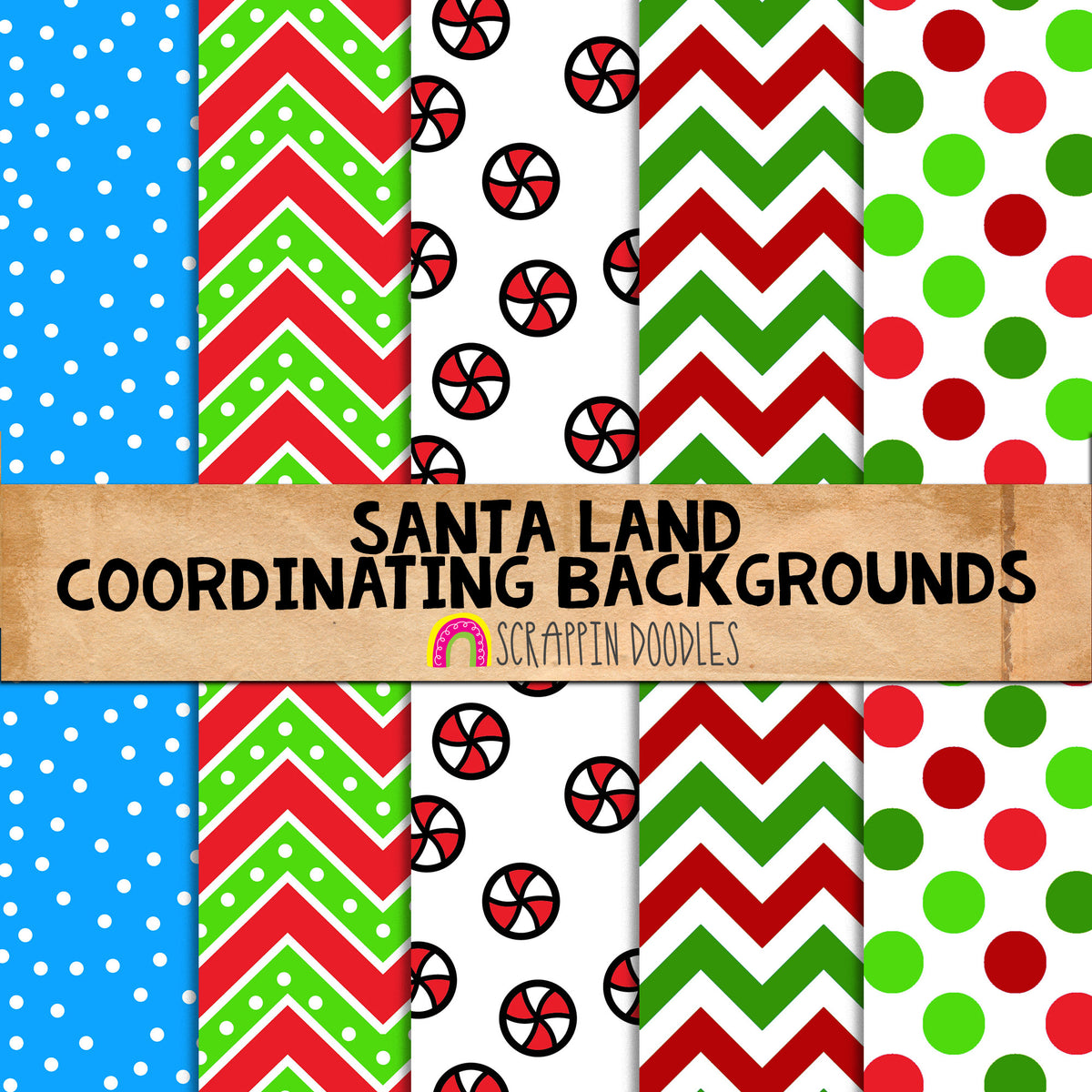 Santa Land Clipart - North Pole - Christmas - Village - Reindeer - Elf - Snowman - Polar Bear - Gingerbread - Penguin - Trees - PNG - Commercial Use