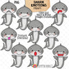 Shark Clip Art Bundle - Grey Shark Clipart - Baby Shark