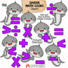 Shark Clip Art Bundle - Grey Shark Clipart - Baby Shark