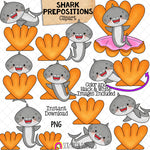 Shark Clip Art Bundle - Grey Shark Clipart - Baby Shark