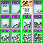 Counting Seeds In A Seed Packet ClipArt - Spring Counting - Seasonal Math Graphics - Commercial Use PNG