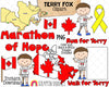 Terry Fox ClipArt - Marathon of Hope - Canadian Cancer Research Activist - Commercial Use PNG