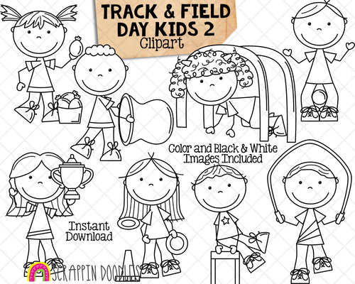 Track and Field Kids 2 - School Tabloid Day - Commercial Use PNG Clip Art