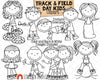 Track and Field Kids - School Tabloid Day - Commercial Use PNG Clip Art