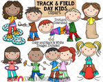 Track and Field Kids - School Tabloid Day - Commercial Use PNG Clip Art