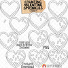 Counting Cookies ClipArt - Valentine Heart Sprinkle Cookie - Seasonal Math Graphics - Commercial Use PNG