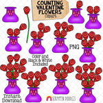 Valentine Counting ClipArt Bundle - Seasonal Math Graphics