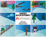 Seasonal Background Scenes  Bundle - 11" x 8 1/2" Letter Size