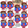 Counting Marshmallows ClipArt - Winter Hot Chocolate Marshmallow Counting - Seasonal Math Graphics - Commercial Use PNG