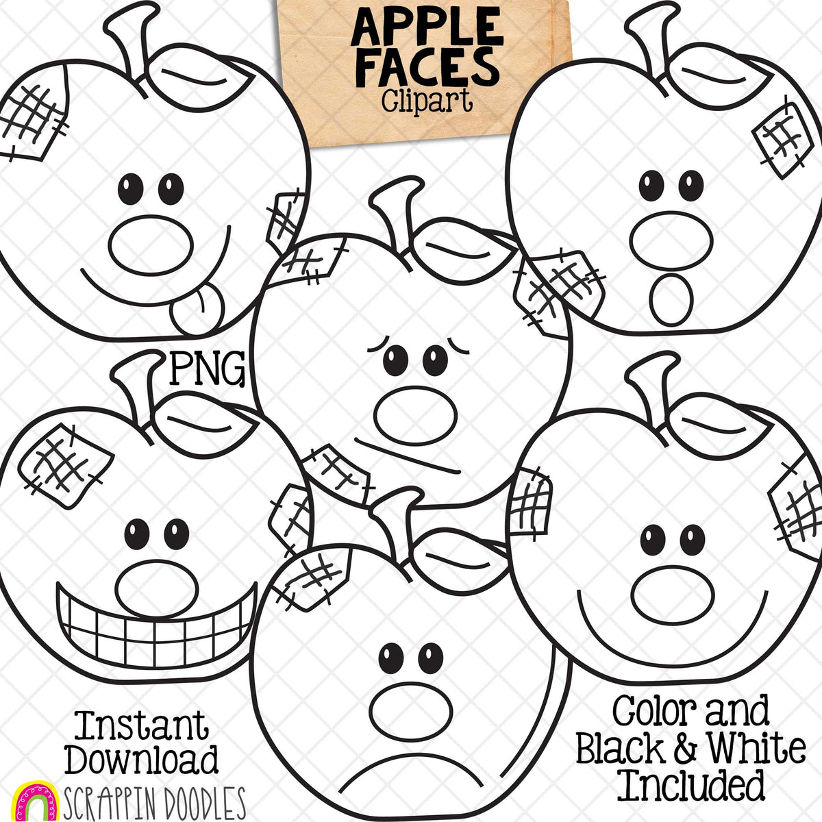 Fall Faces Bundle - Autumn Facial Expressions - Acorn - Apple - Leaf - Owl - Pumpkin - Scarecrow - Squirrel - Sunflower - CU PNG Sublimation