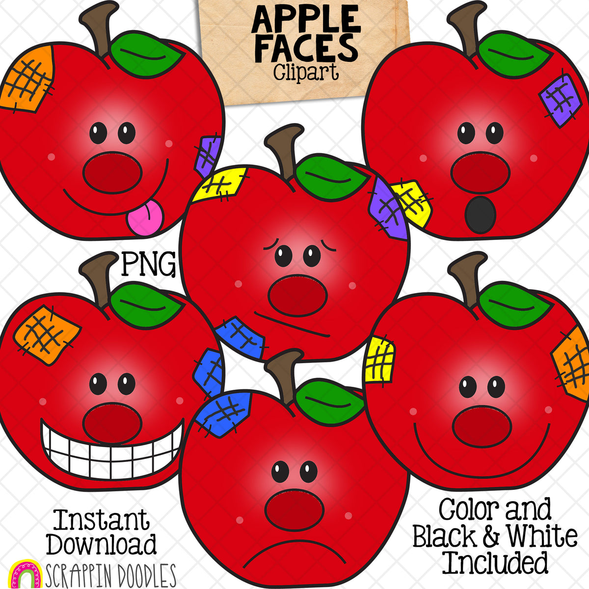 Fall Faces Bundle - Autumn Facial Expressions - Acorn - Apple - Leaf - Owl - Pumpkin - Scarecrow - Squirrel - Sunflower - CU PNG Sublimation