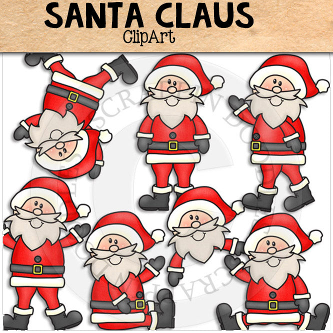 Christmas Crew ClipArt Bundle - Gingerbread - Santa Claus - Rudolph - Elf - Snowman - Penguin - Commercial Use - PNG