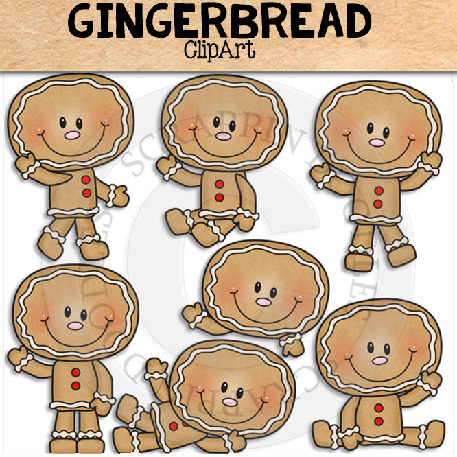 Christmas Crew ClipArt Bundle - Gingerbread - Santa Claus - Rudolph - Elf - Snowman - Penguin - Commercial Use - PNG