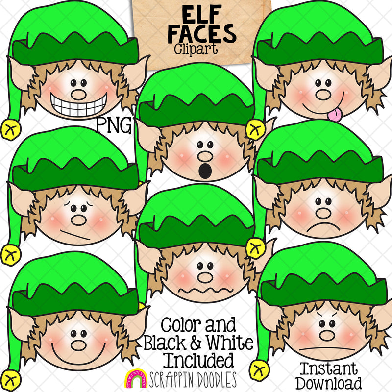 Christmas / Winter Faces Bundle - Facial Expressions - Elf - Gingerbread - Mrs Claus - Penguin - Polar Bear - Reindeer - Santa Claus - Snowman - CU PNG Sublimation