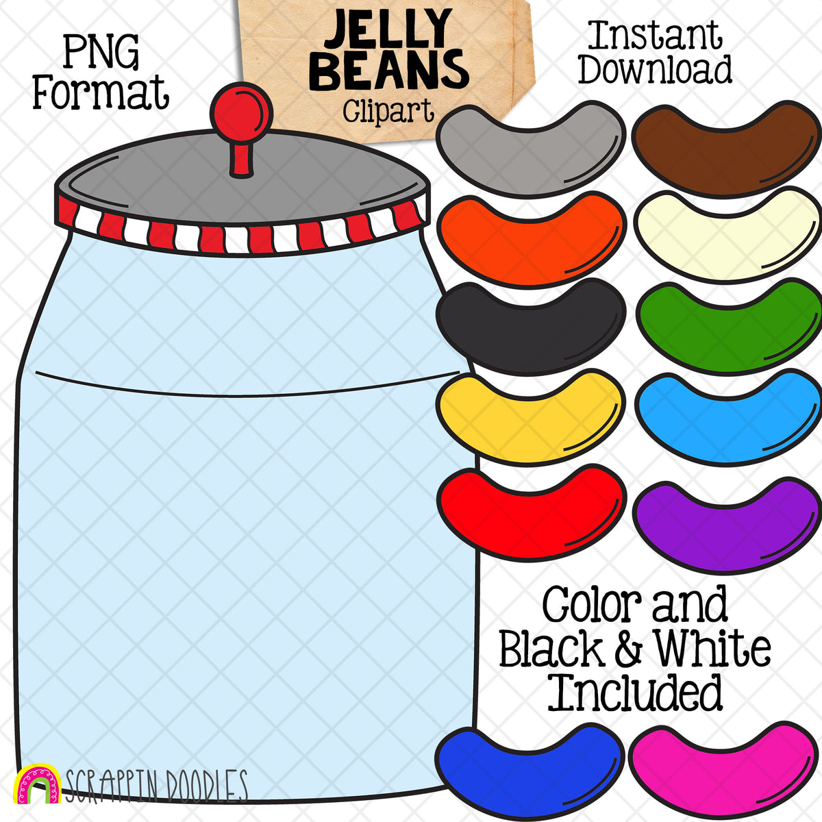 Jelly Beans ClipArt- Easter - Commercial Use - PNG - CU PNG Sublimation