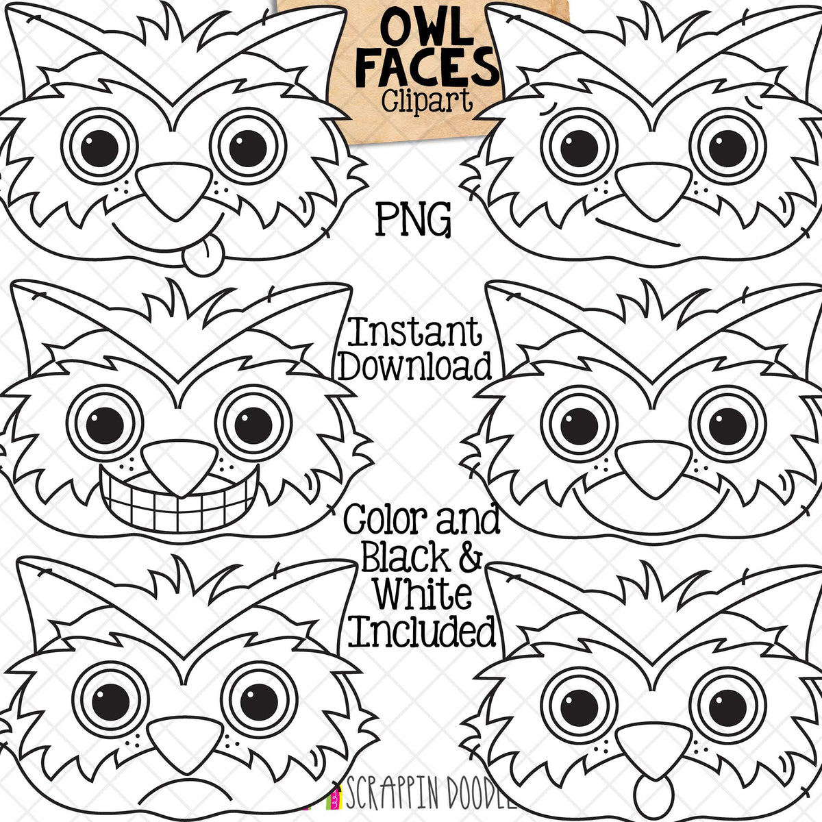 Fall Faces Bundle - Autumn Facial Expressions - Acorn - Apple - Leaf - Owl - Pumpkin - Scarecrow - Squirrel - Sunflower - CU PNG Sublimation