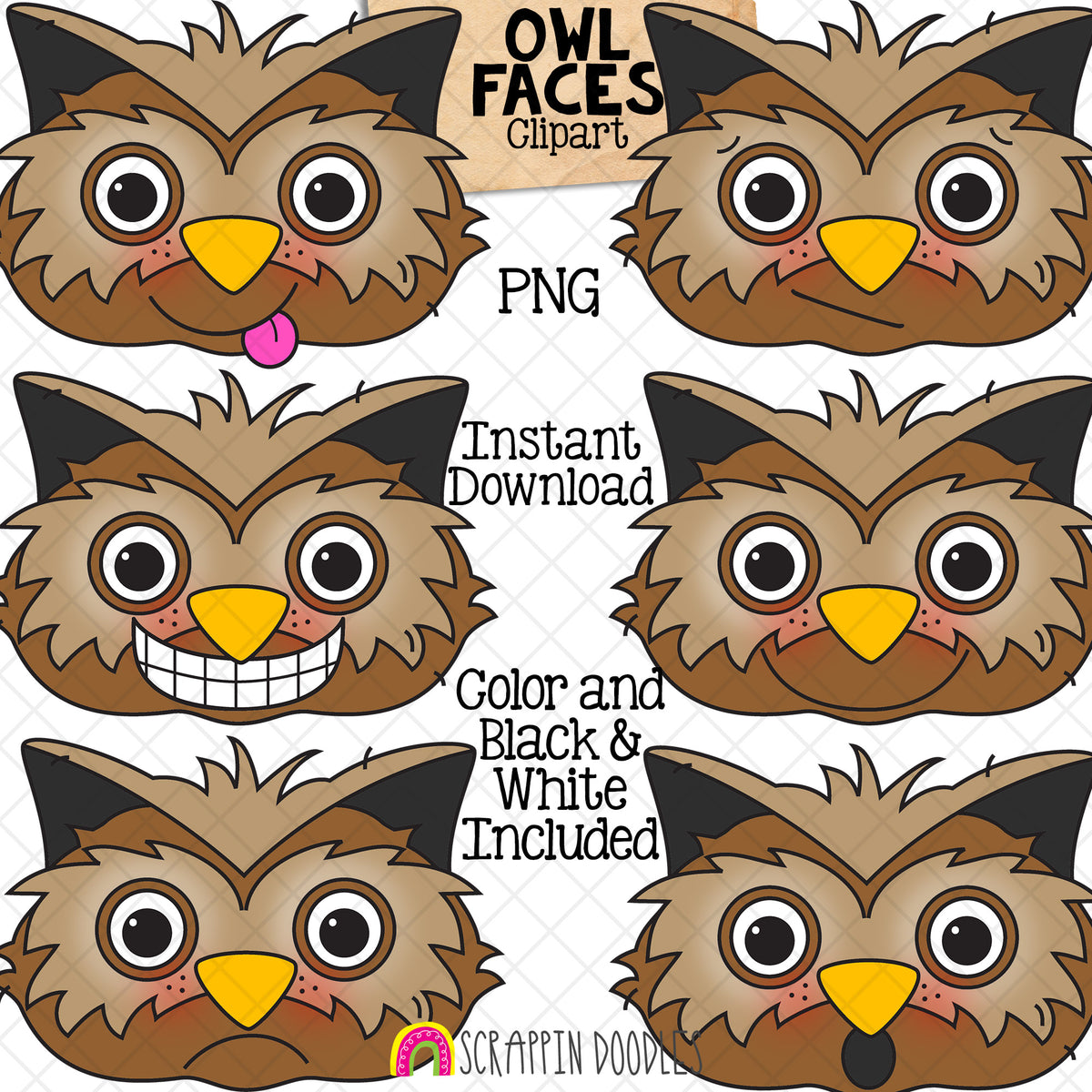 Fall Faces Bundle - Autumn Facial Expressions - Acorn - Apple - Leaf - Owl - Pumpkin - Scarecrow - Squirrel - Sunflower - CU PNG Sublimation