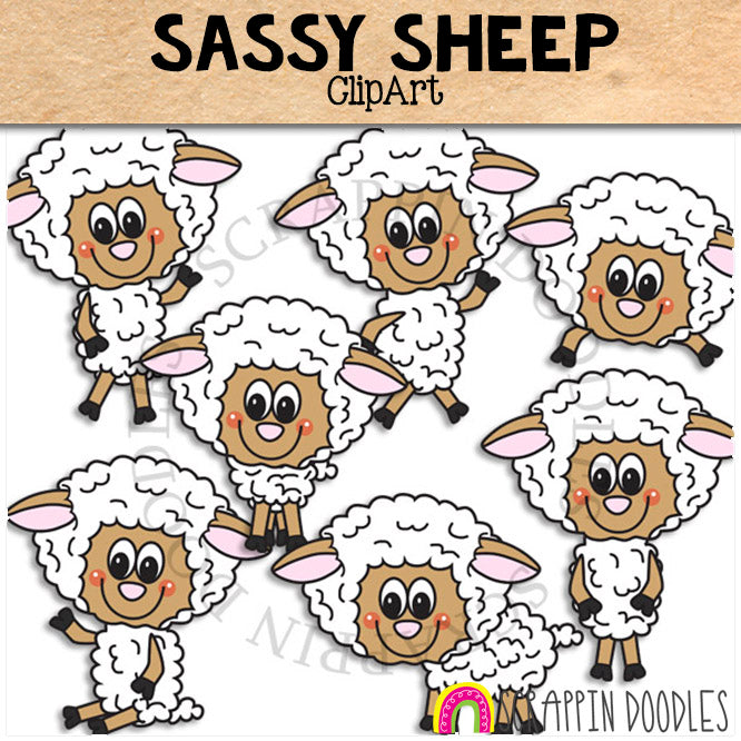 Farm Animal ClipArt Bundle - Pig - Cow - Horse - Chicken - Sheep - Cow - Commercial Use - PNG
