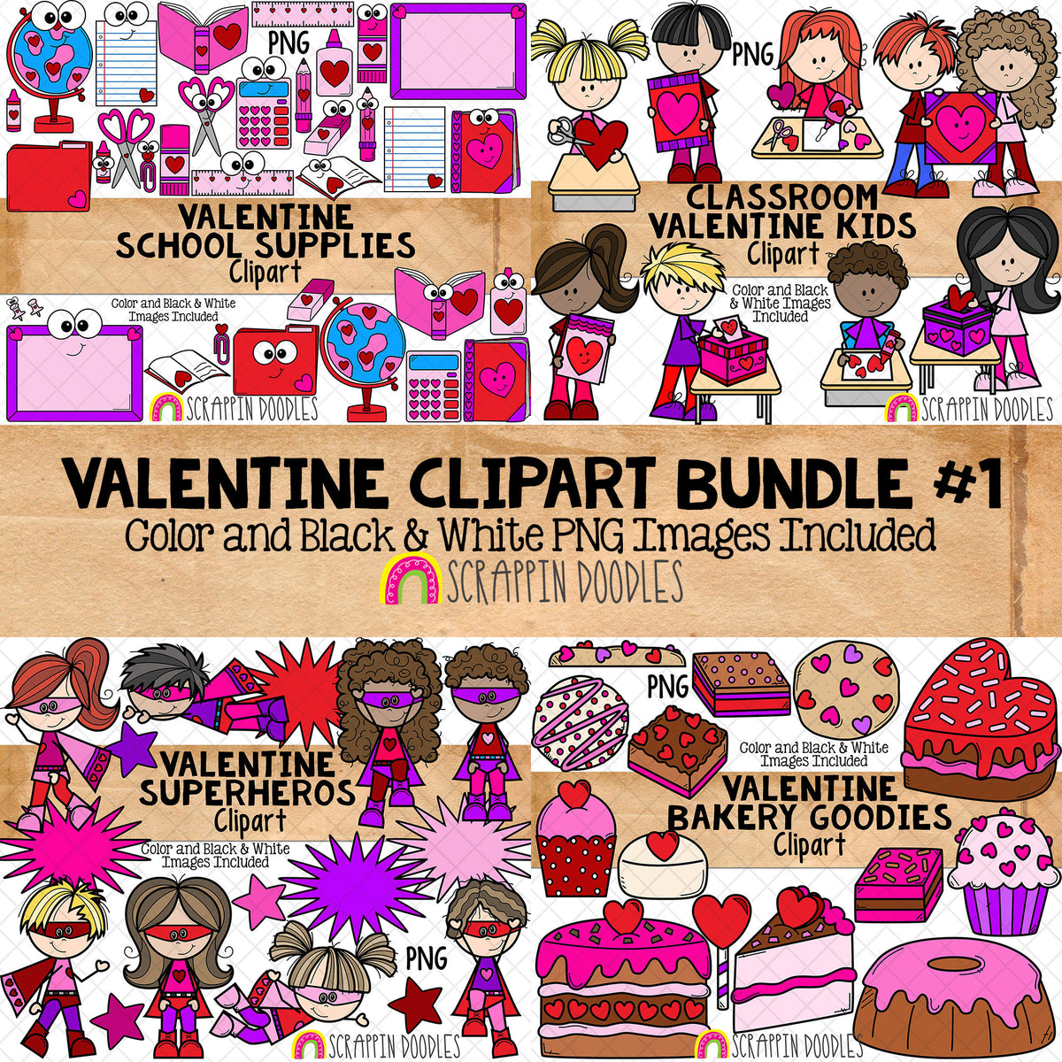 Valentine Clip Art Bundle #1