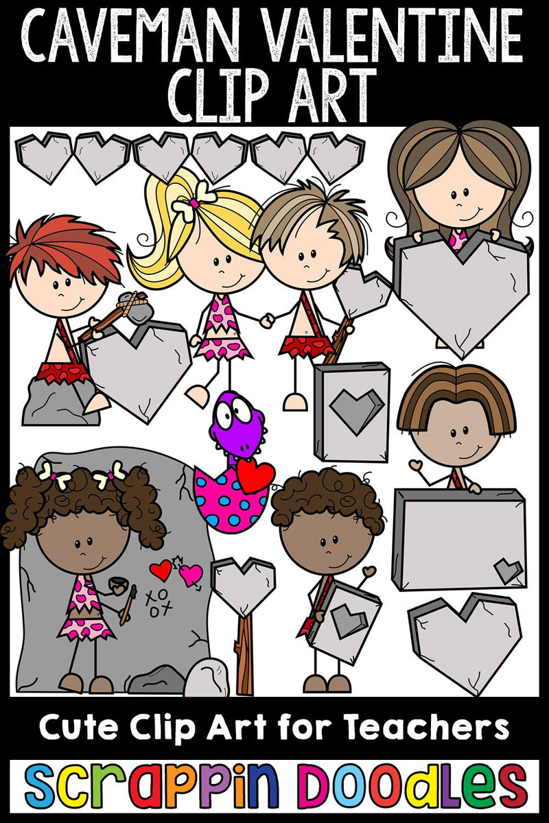 Caveman Valentine Clip Art