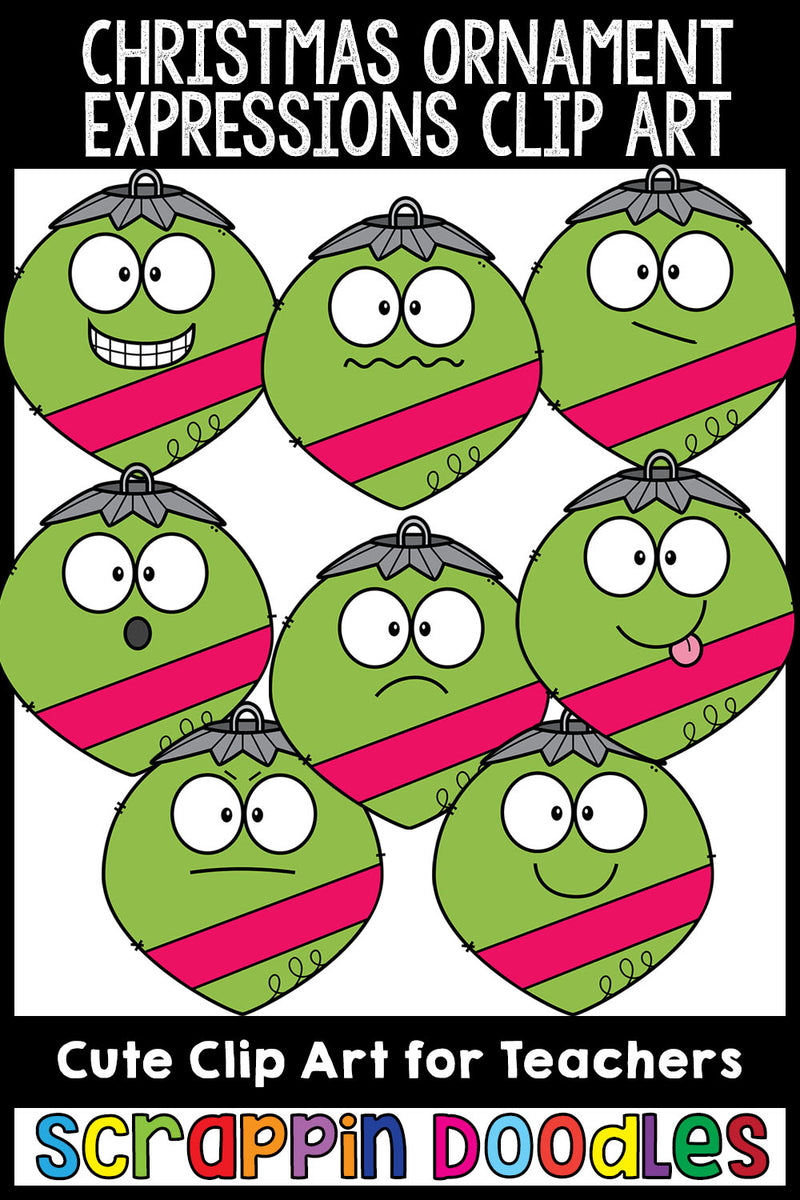 Christmas Ornament Facial Expressions Clip Art Emptions