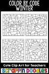 Winter Color By Code Templates