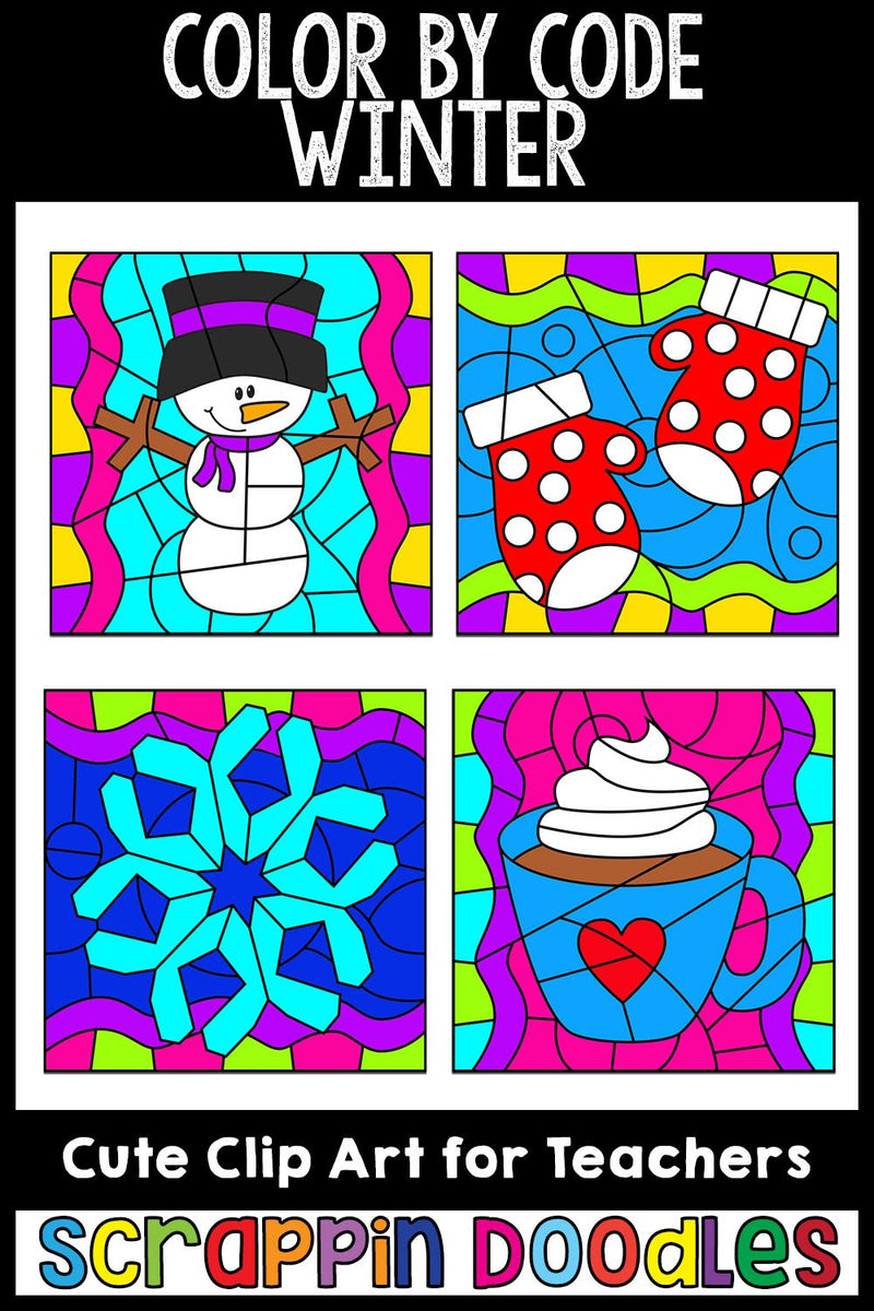 Winter Color By Code Templates
