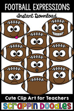 Football Facial Expressions Clip Art