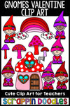 Valentine Gnomes Clip Art