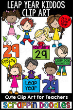 Leap Year Kiddos Clipart Kids Commercial Use