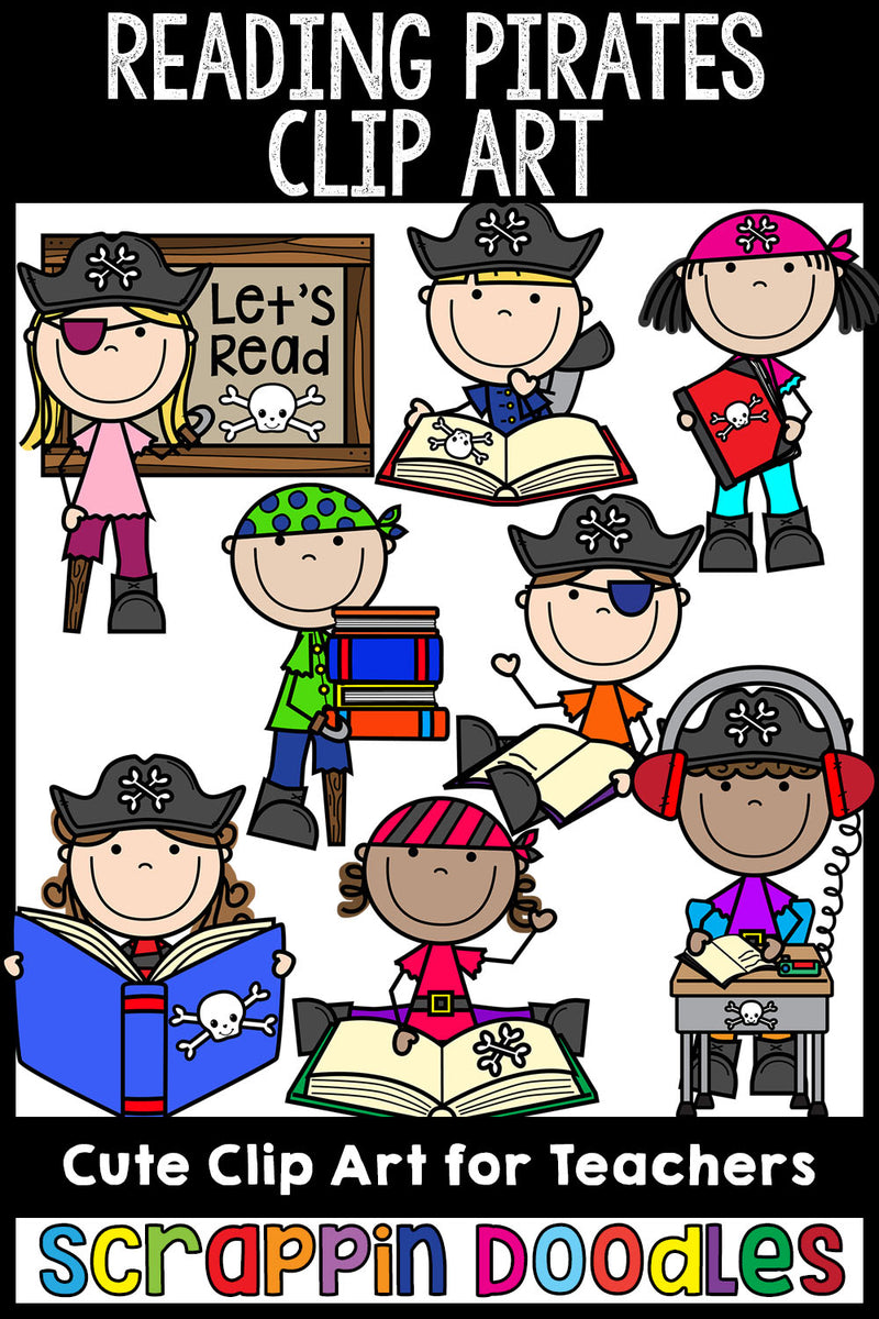 Reading Pirates Clip Art Commercial Use