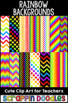 Rainbow 12" x 12" Backgrounds