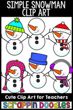 Simple Snowman Clip Art Snowmen