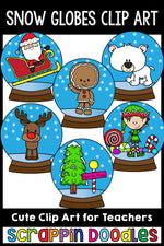 Snow Globes Clip Art Commercial Use Christmas
