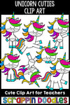 Unicorn Cuties Clip Art Cute Commercial Use