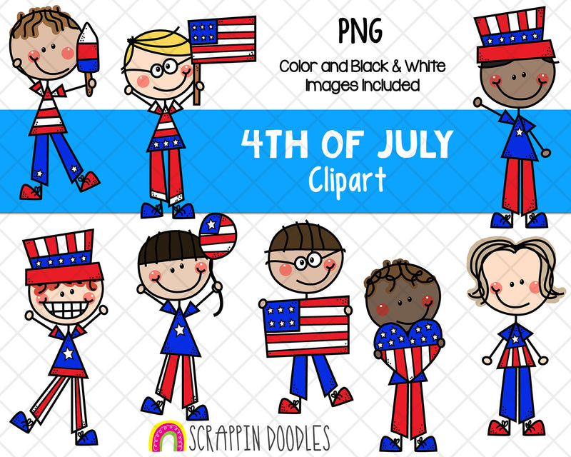 Doodle Kids Clipart Bundle - Doodle Boys and Girls Bundle 1