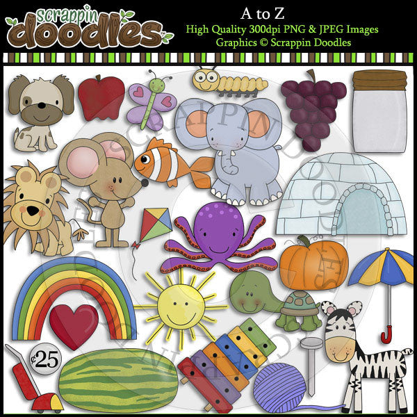 A to Z Alphabet Clip Art Download