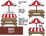 BBQ ClipArt -Barbecue Clipart - Picnic Clipart - Backyard Cookout