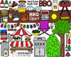 BBQ ClipArt -Barbecue Clipart - Picnic Clipart - Backyard Cookout